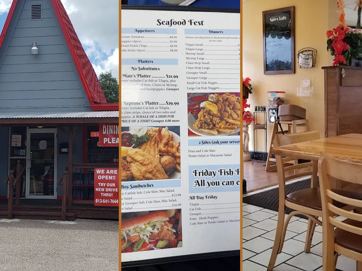 Table service setup in a small-town diner.